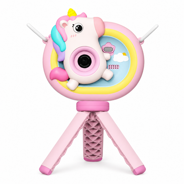 Kids HD Pink Digital Unicorn Camera With Tripod gift toy in Kuwait