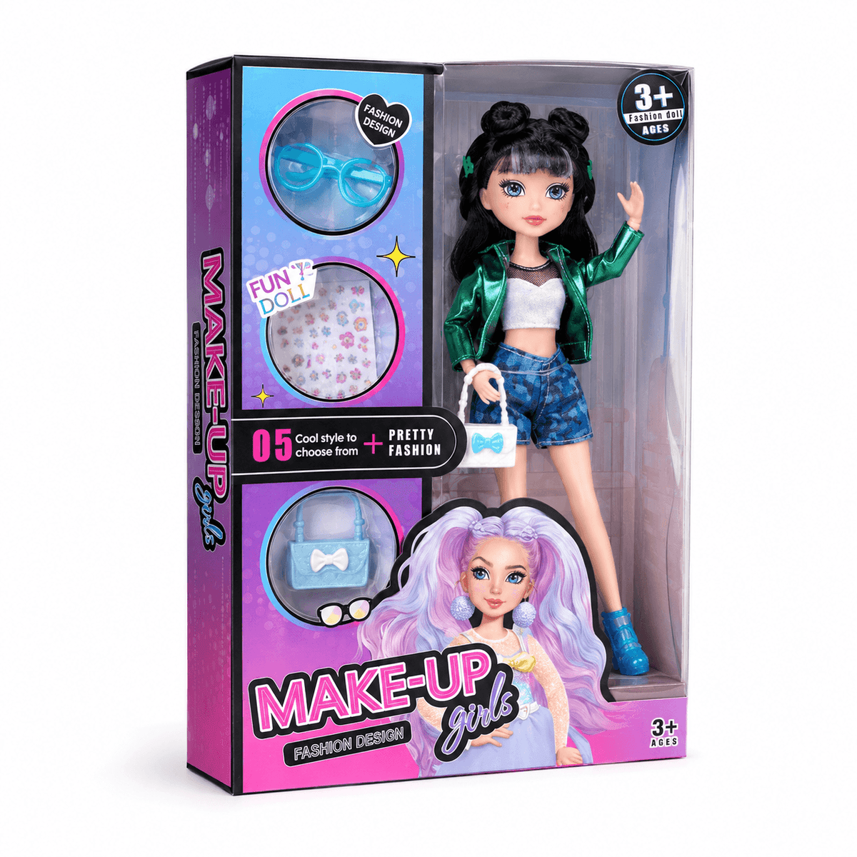 10-inch fashion doll with makeup set