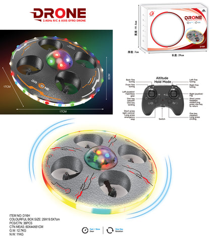 2.4G 4 Fun Remote Control Aerocraft With Light - Gray