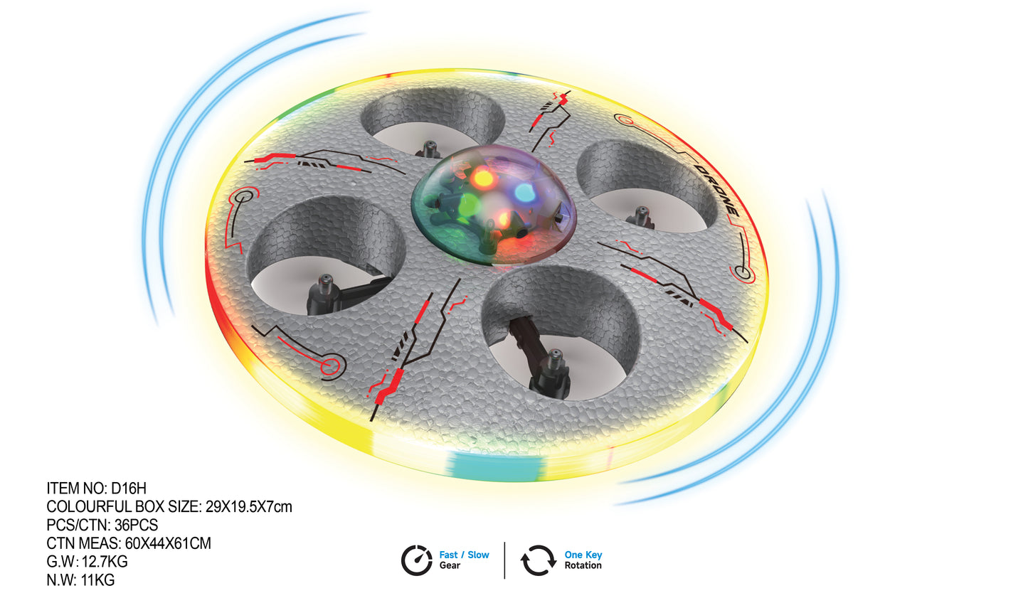 2.4G 4 Fun Remote Control Aerocraft With Light - Gray