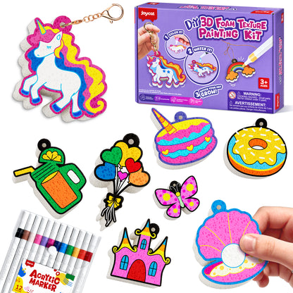 Unicorn 3D Foam Texture Painting Kit – DIY Craft Toy for Kids