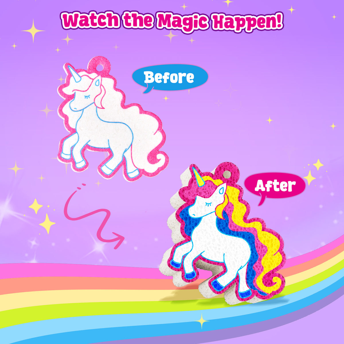 Unicorn 3D Foam Texture Painting Kit – DIY Craft Toy for Kids