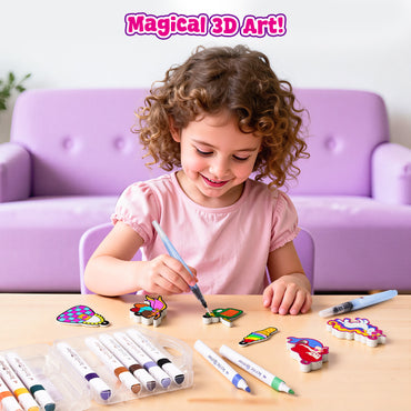 Unicorn 3D Foam Texture Painting Kit – DIY Craft Toy for Kids