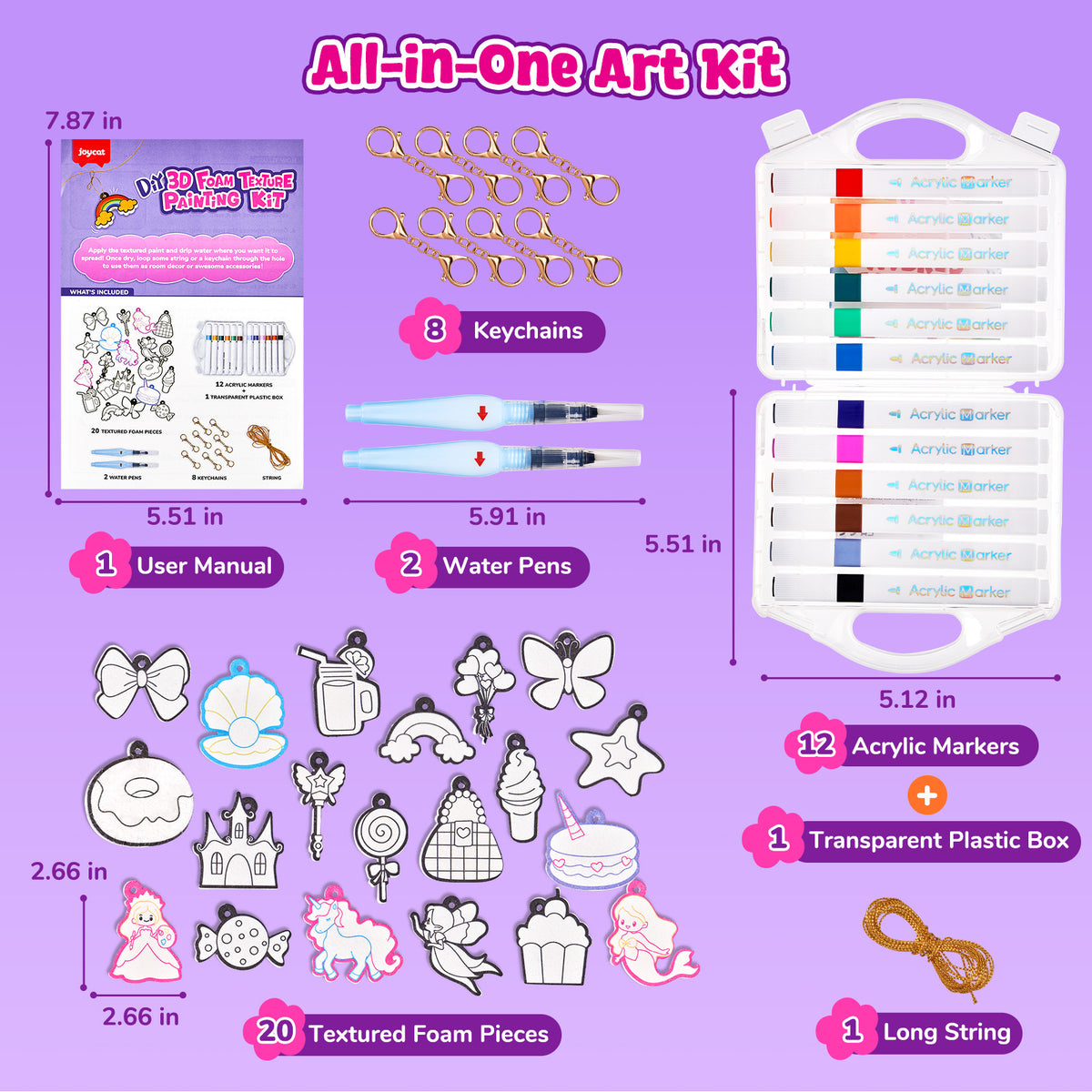 Unicorn 3D Foam Texture Painting Kit – DIY Craft Toy for Kids