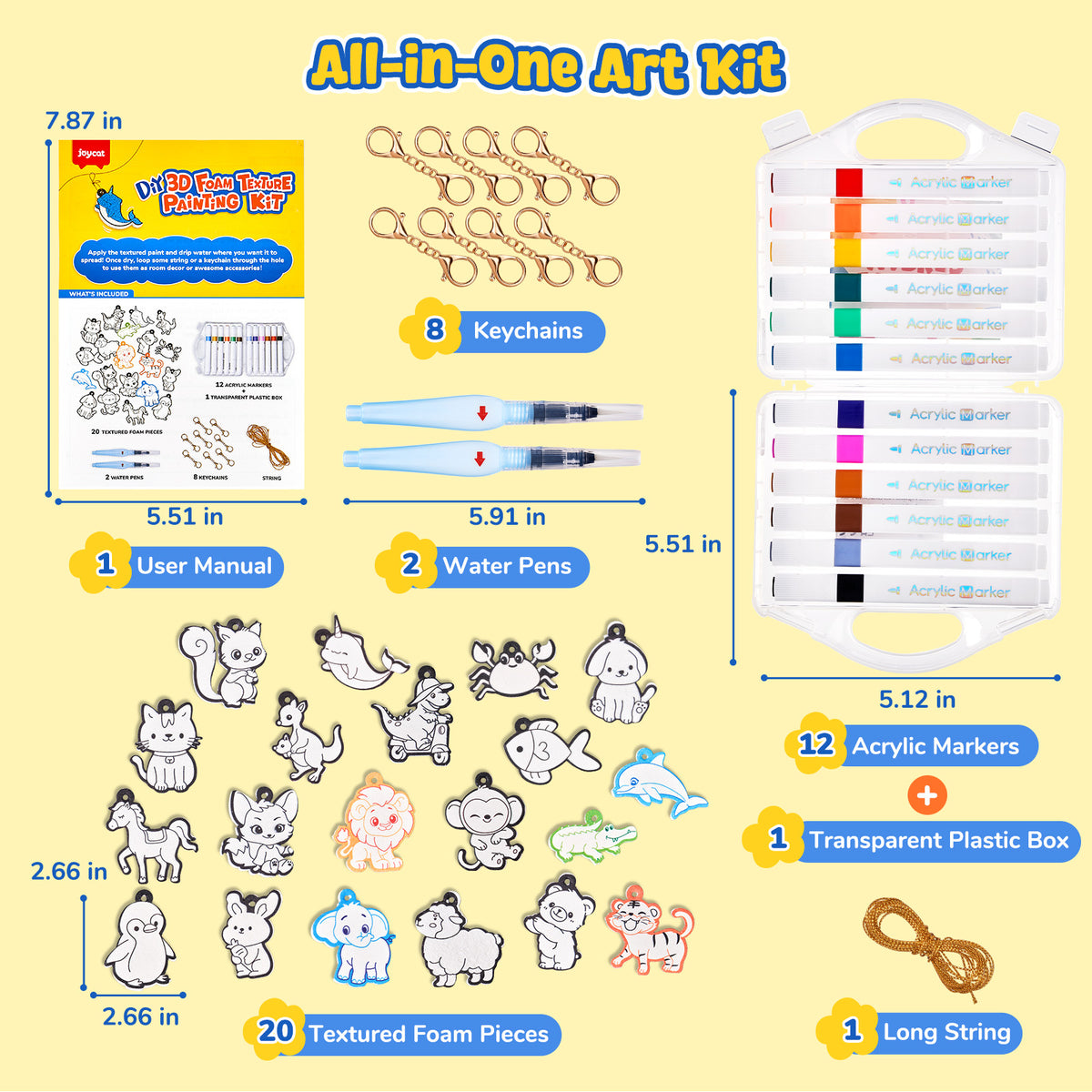 Animal 3D Foam Texture Painting Kit – DIY Craft Toy for Kids