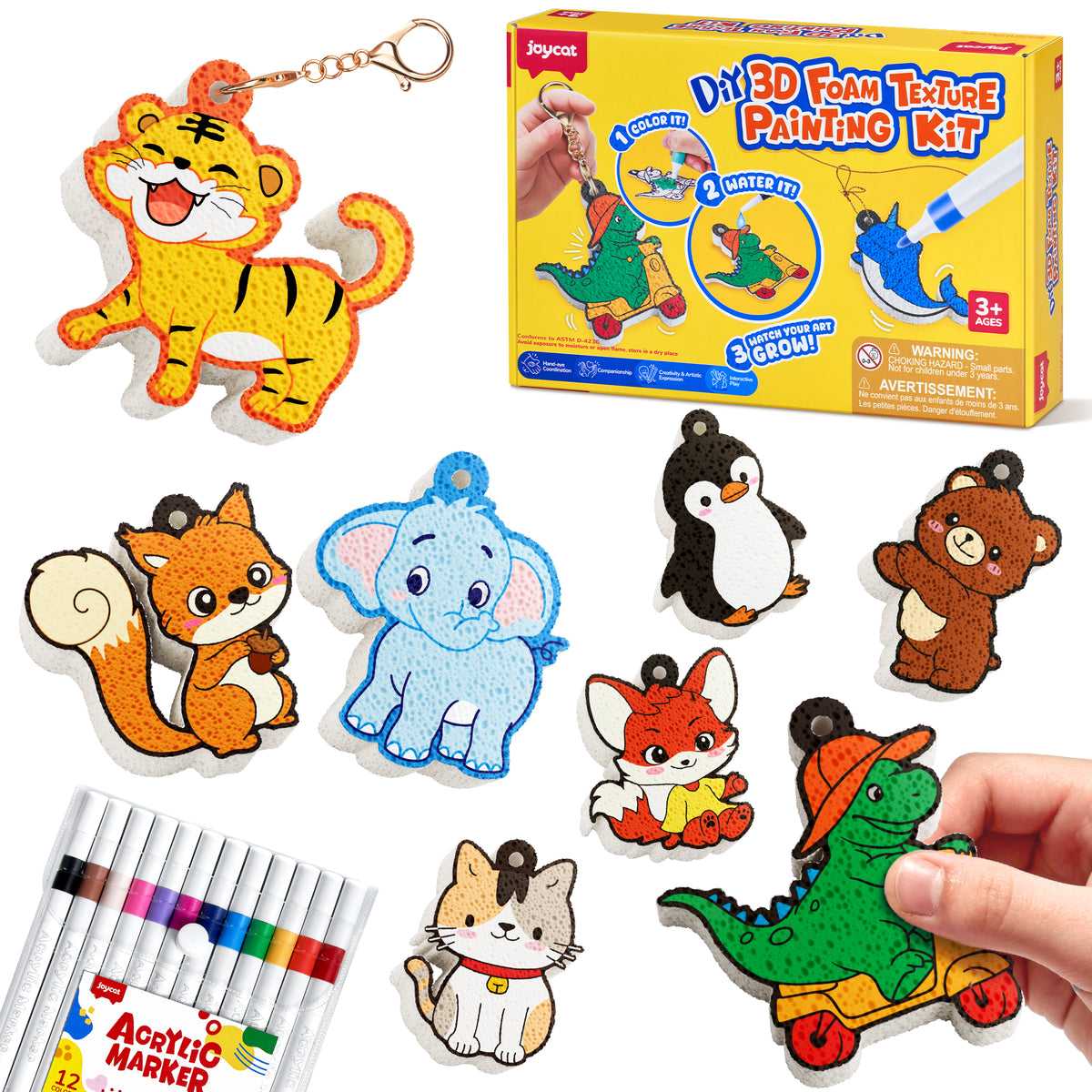 Animal 3D Foam Texture Painting Kit – DIY Craft Toy for Kids