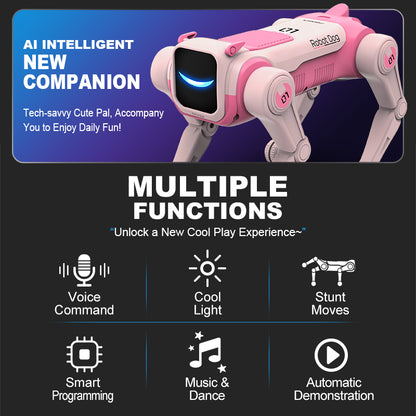 AI Robot Dog Toy – Dances & Does Kung Fu, Smart Pet for Kids