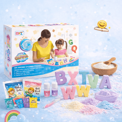 DIY Aroma Shower Fizzies – Alphabet Series for kids in Kuwait