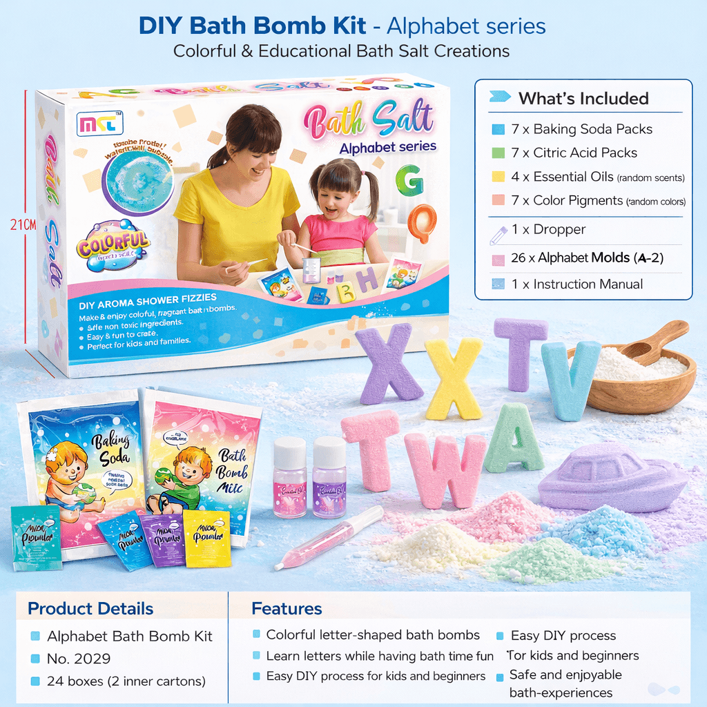 DIY Aroma Shower Fizzies – Alphabet Series product details for kids in Kuwait