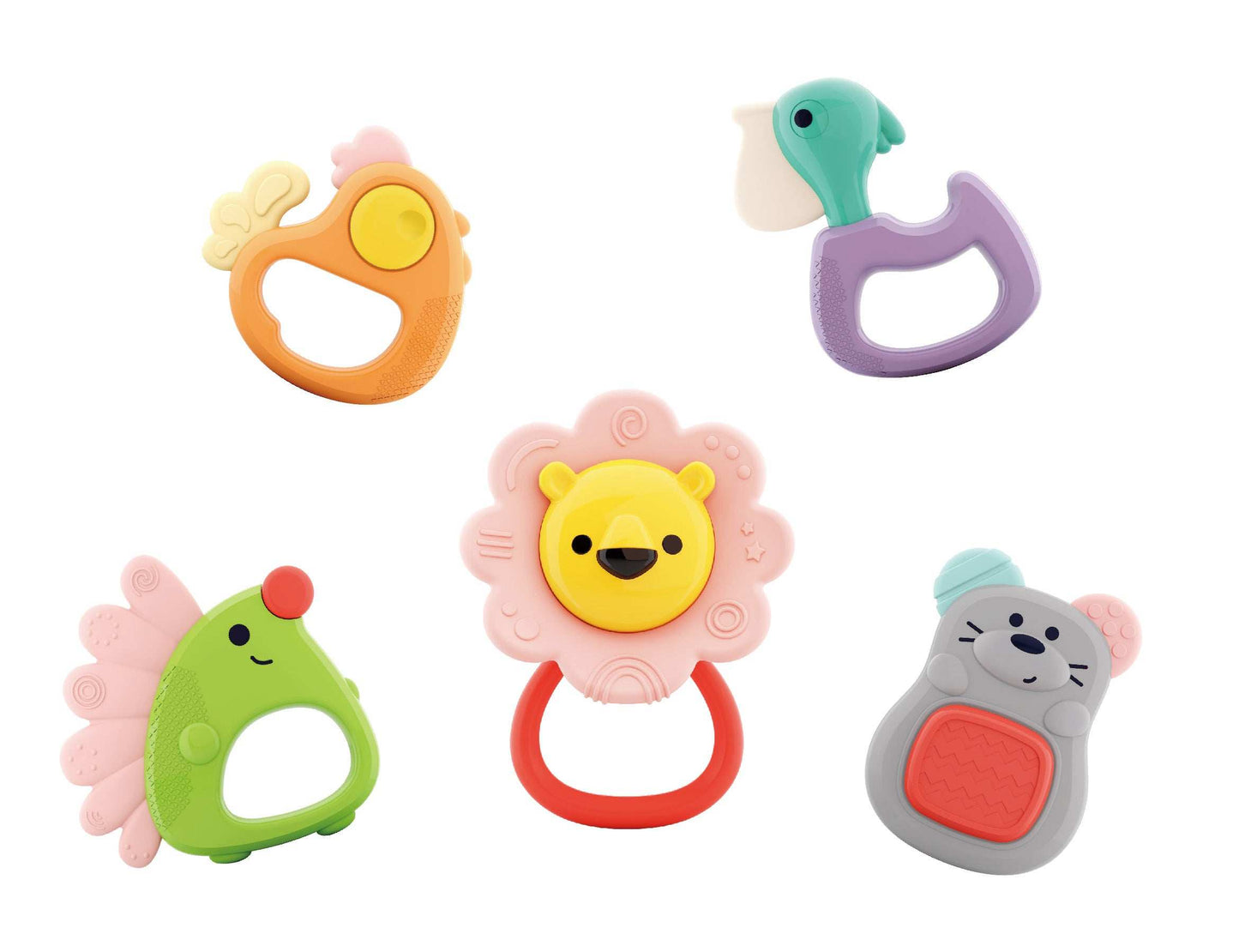 Hola Forest Baby Teether (5 models assorted/5 pcs in box) gift toy in Kuwait