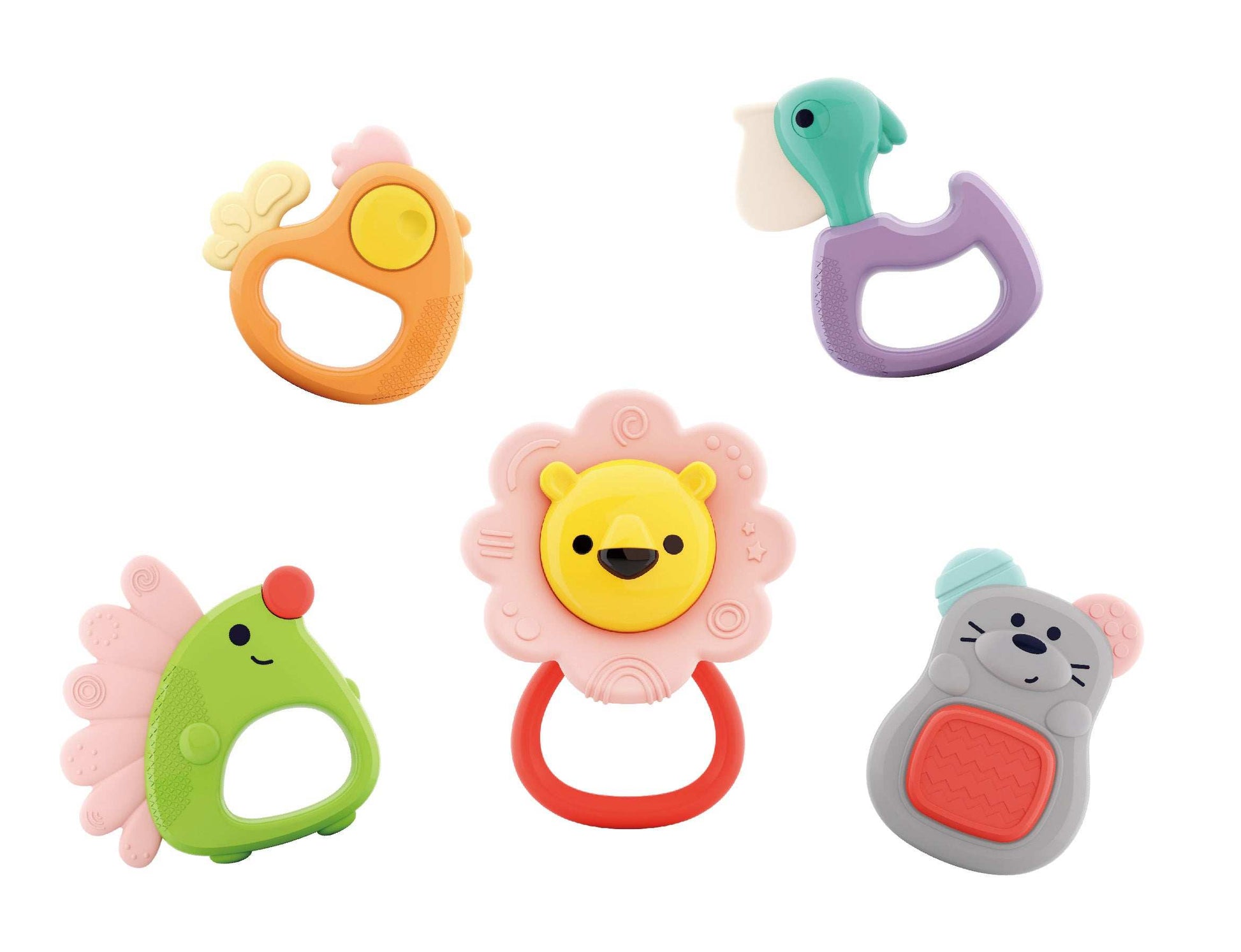 Hola Forest Baby Teether (5 models assorted/5 pcs in box) gift toy in Kuwait