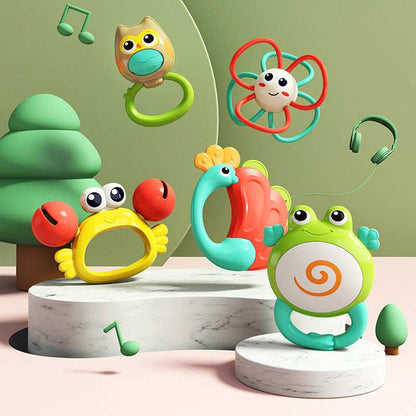 Hola Animal Orchestra Rattle (5 models assorted/5 pcs in box) gift toy for kids in Kuwait