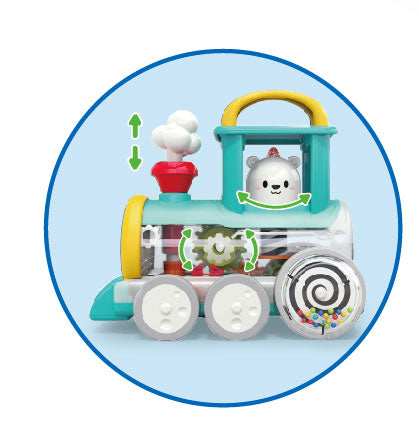 Push Along Train Engine Toy with Lights Learning for Toddlers gift toy in Kuwait