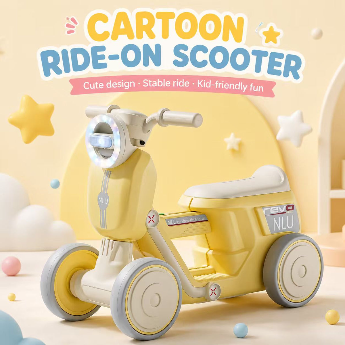 Toddler Balance Bike with Colorful Lights – Ride-On Toy (12–36 Months)