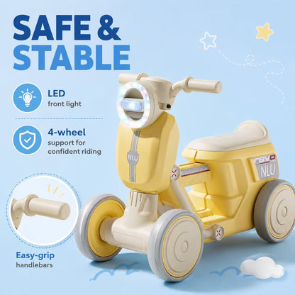 Toddler Balance Bike with Colorful Lights – Ride-On Toy (12–36 Months)
