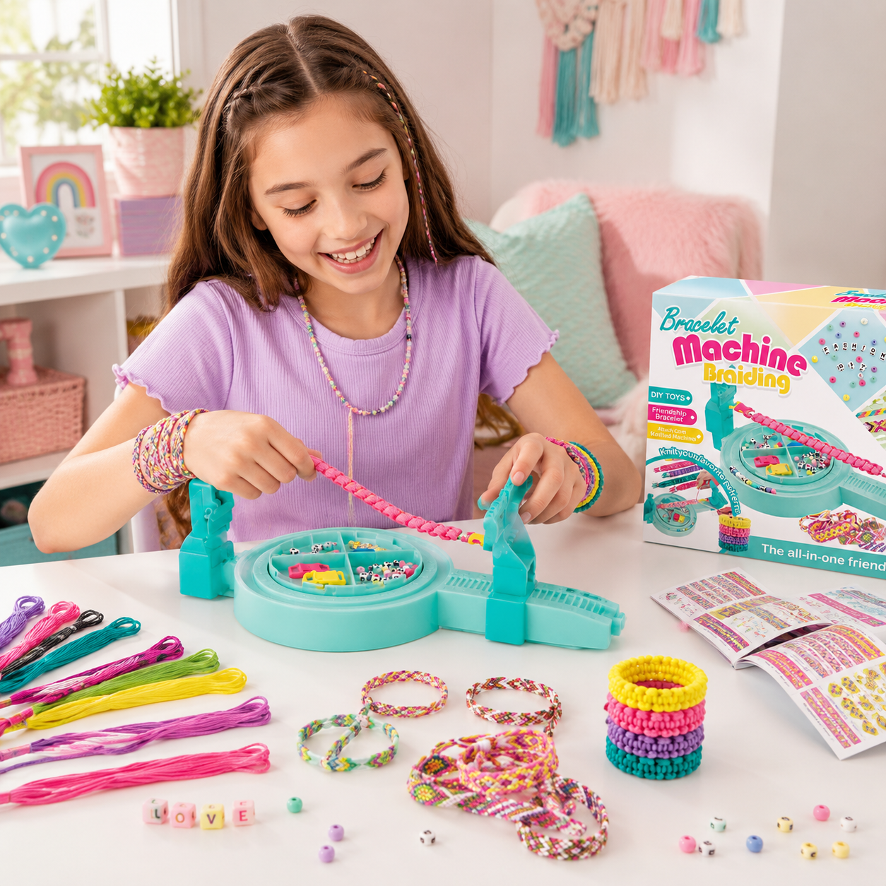 Friendship Bracelet Making Kit gift set – Kids Gift Ideas Kuwait Online