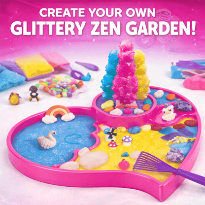 صورة مجموعة اصنعها بنفسك Crystal Growing Tree & Glitter Sو Garden مجموعة, حسية لعب Toy مع Mini Figures, إبداعية Arts & Crafts أنشطة للأعمال الفنية للأطفال