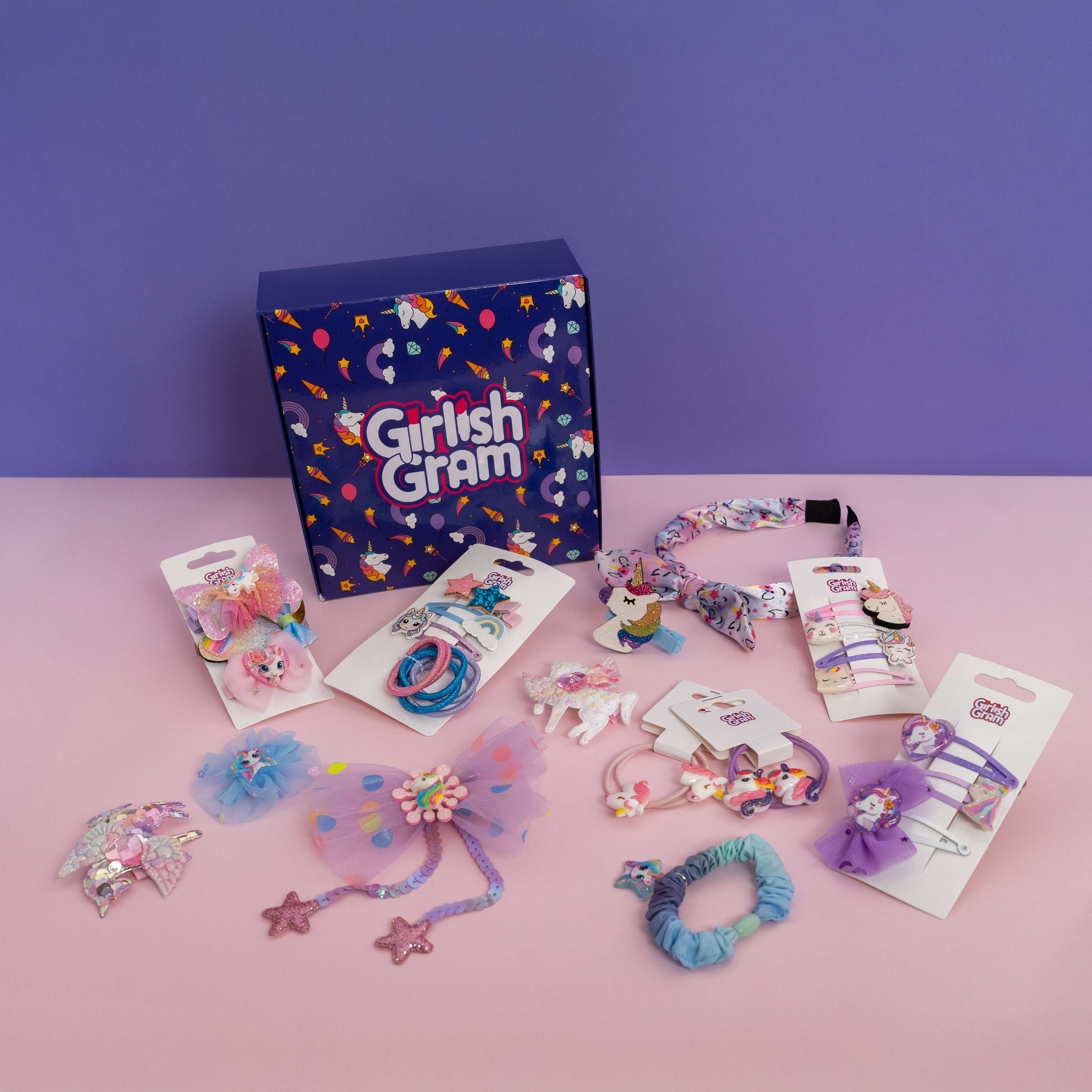 Unicorn Hair Accessories Set for Girls in Kuwait