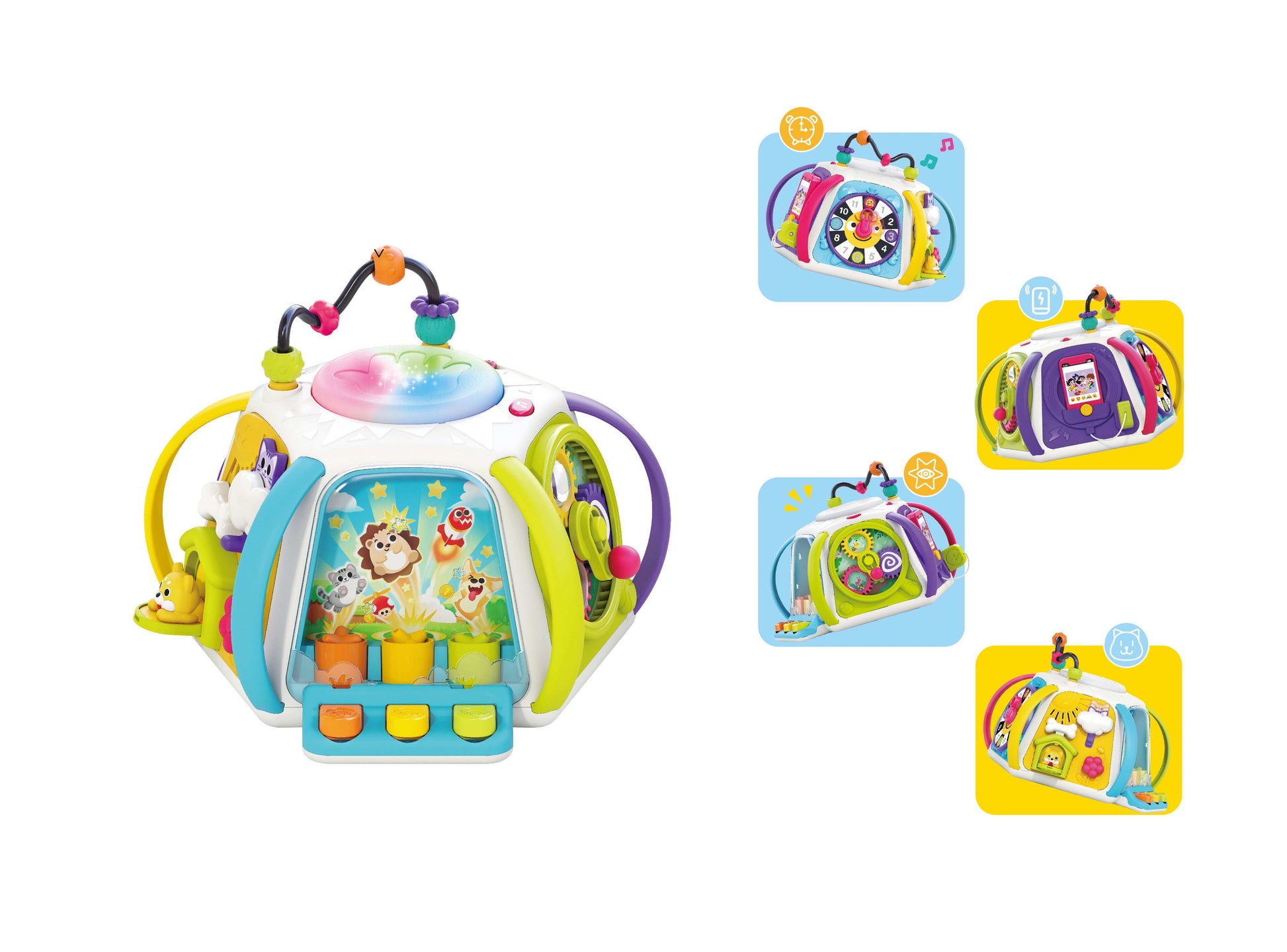 Hola Montessori Early Learning Busy Cube product details for kids in Kuwait