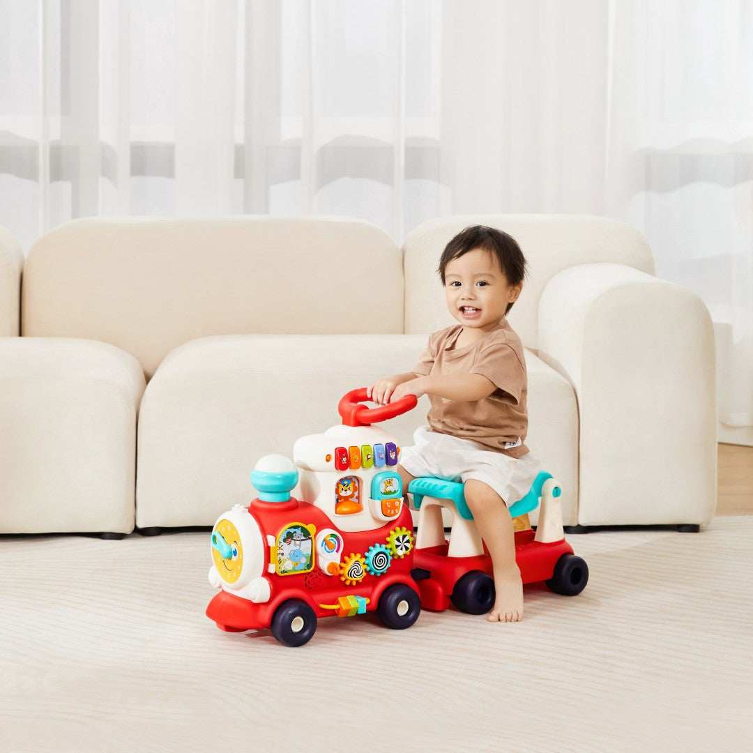4-In-1 Smart Learning Push & Ride Train playtime toy for children in Kuwait
