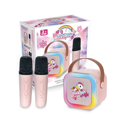 Unicorn Bluetooth Karaoke Microphone with LED Speaker playtime toy for children in Kuwait