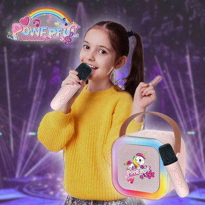 Unicorn Bluetooth Karaoke Microphone with LED Speaker gift toy for kids in Kuwait