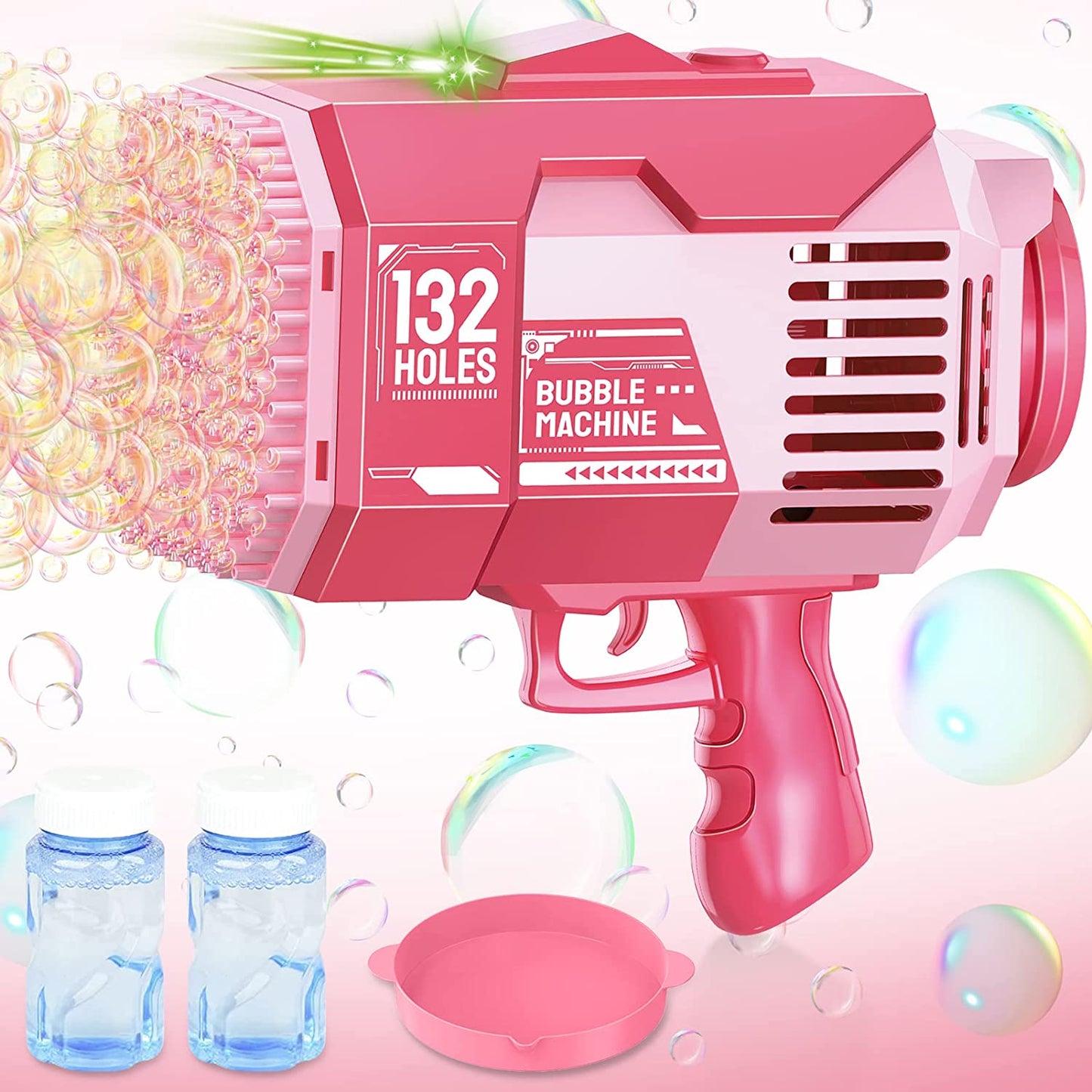 Bazooka Magic Light Bubble Machine 132 Hole- Pink