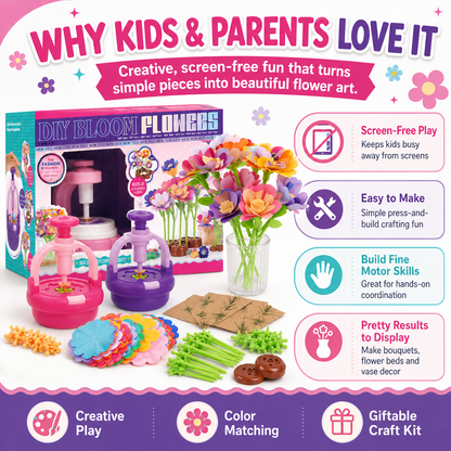 DIY Fabric Flower Bouquet Craft Kit for Girls – Arts & Crafts Toy