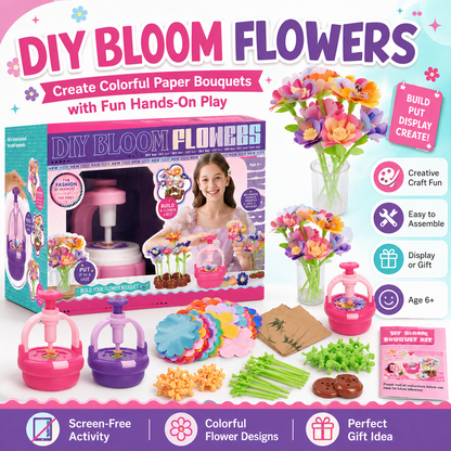 DIY Fabric Flower Bouquet Craft Kit for Girls – Arts & Crafts Toy