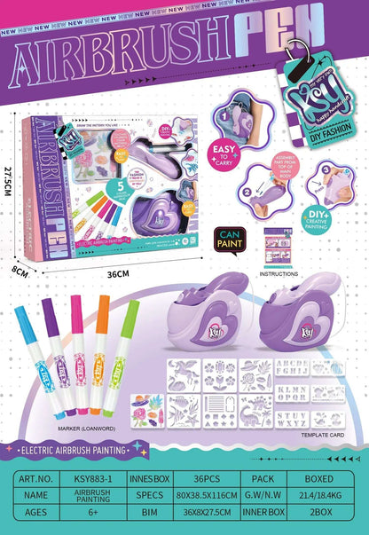 Dip Air Brush Pen Set For Kids product details in Kuwait