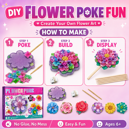 DIY Push-In Flower Bouquet Craft Kit – Arts & Crafts Toy for Kids