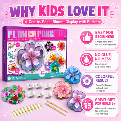 DIY Push-In Flower Bouquet Craft Kit – Arts & Crafts Toy for Kids