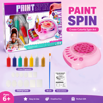 Spin Art Machine – Paint Spinner Craft Kit Toy for Kids