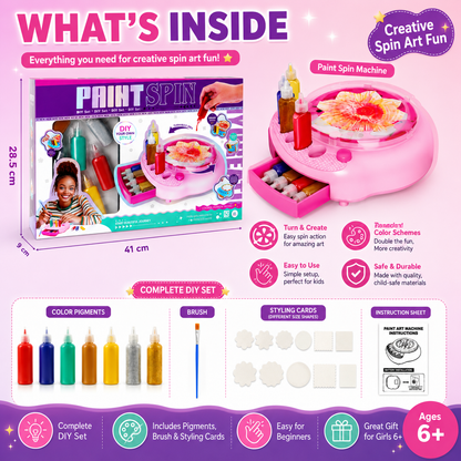 Spin Art Machine – Paint Spinner Craft Kit Toy for Kids
