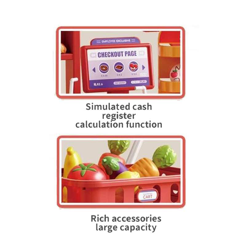 Kids Shopping Cart Trolley Play Set online toy store product in Kuwait