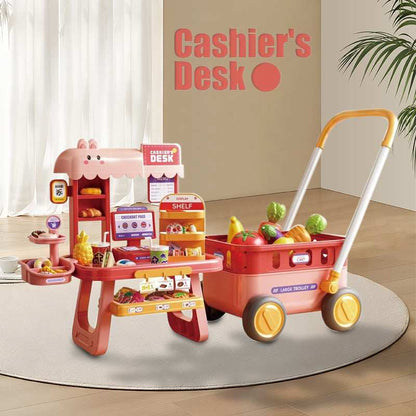 Kids Shopping Cart Trolley Play Set gift toy in Kuwait