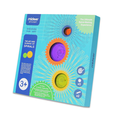 Finished spirograph art with intricate symmetrical circular designs