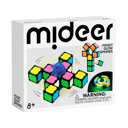 Mideer Glow Fidget Spinner & Building Set – STEM Toy for Kids