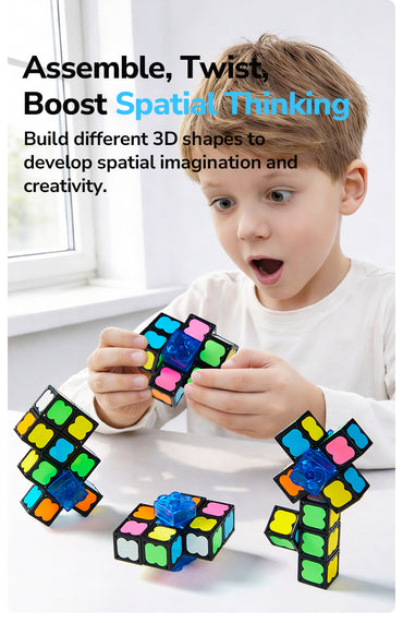 Mideer Glow Fidget Spinner & Building Set – STEM Toy for Kids