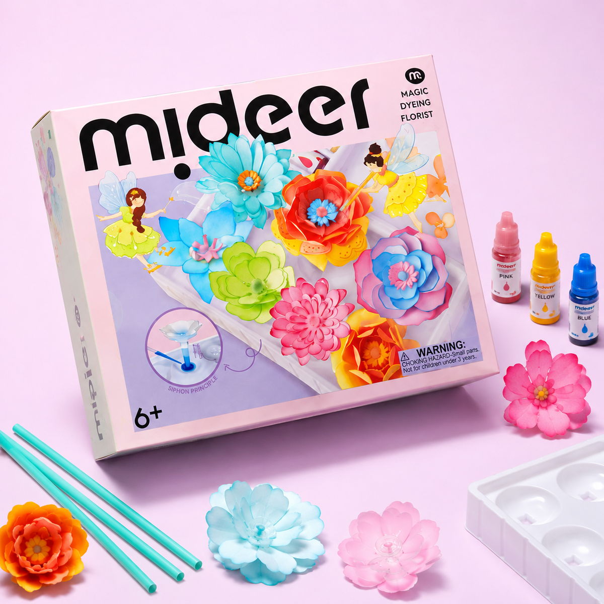 Mideer Magic Dyeing Florist Craft Kit – STEM Art Toy for Kids