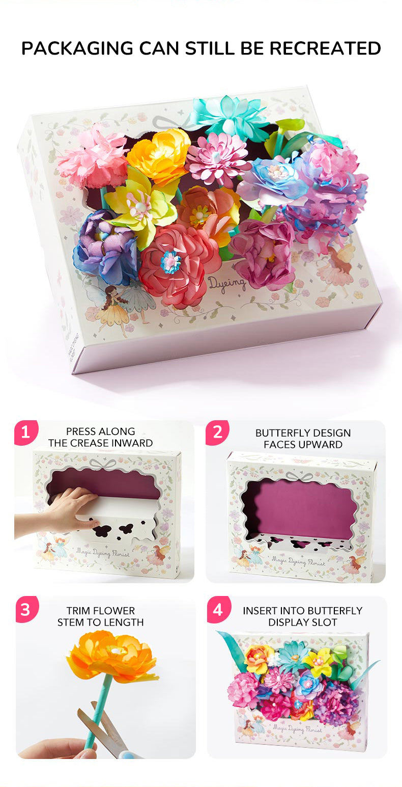 Mideer Magic Dyeing Florist Craft Kit – STEM Art Toy for Kids