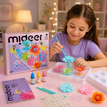 Mideer Magic Dyeing Florist Craft Kit – STEM Art Toy for Kids