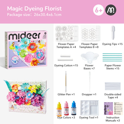 Mideer Magic Dyeing Florist Craft Kit – STEM Art Toy for Kids