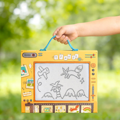 Convertible board game design that unfolds from activity book