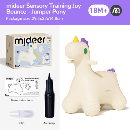 Multiple children enjoying sensory movement with hopper toy