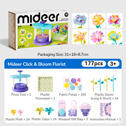 Mideer Click & Bloom Florist Playset – Pretend Play Toy for Kids