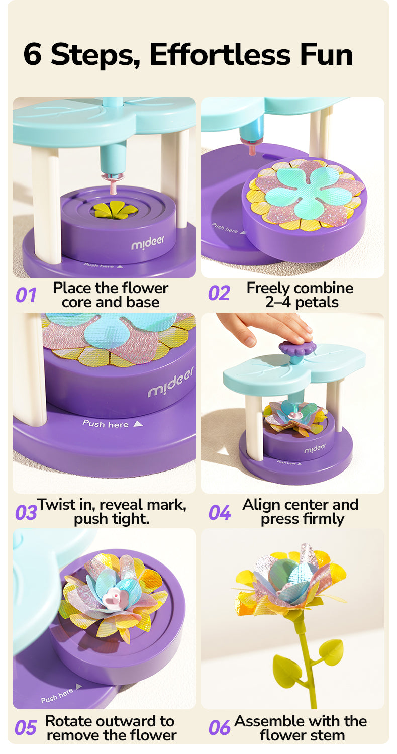 Mideer Click & Bloom Florist Playset – Pretend Play Toy for Kids