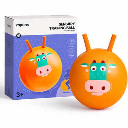 Mideer Sensory Training Bounce Ball – Moo Moo Cow Hopper Toy