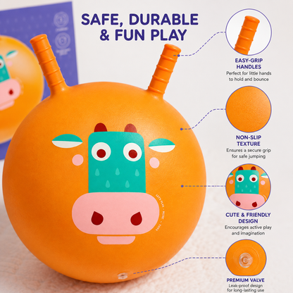 Mideer Sensory Training Bounce Ball – Moo Moo Cow Hopper Toy