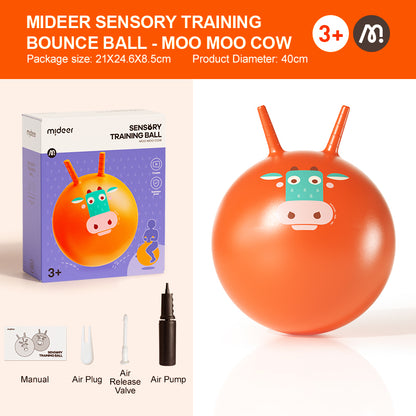 Mideer Sensory Training Bounce Ball – Moo Moo Cow Hopper Toy